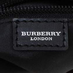 Burberry Black/Beige Vintage Check Nylon Messenger Bag