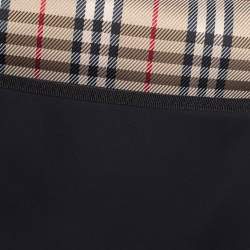 Burberry Black/Beige Vintage Check Nylon Messenger Bag