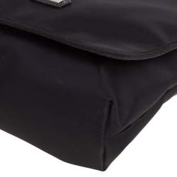 Burberry Black/Beige Vintage Check Nylon Messenger Bag