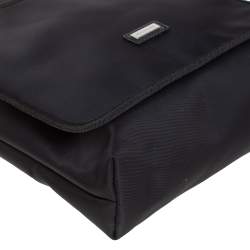 Burberry Black/Beige Vintage Check Nylon Messenger Bag
