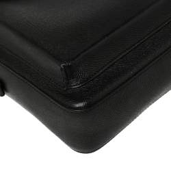 Pre Owned Burberry Black Leather Small Shaldon Messenger Bag