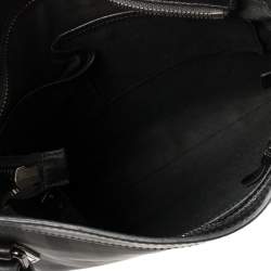 Burberry Black London Check Coated Canvas and Leather Slim Messenger Bag