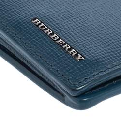 Burberry Blue Leather Long Wallet