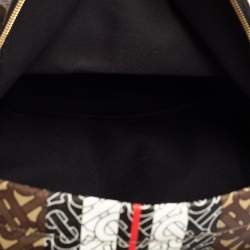 Burberry Multicolor TB-Print Coated Canvas and Leather Backpack