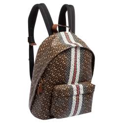Burberry Multicolor TB-Print Coated Canvas and Leather Backpack