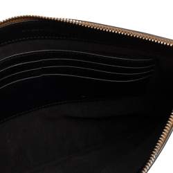 Burberry Black Leather Edin Zip Pouch