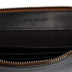 Burberry Black Leather Edin Zip Pouch