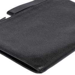 Burberry Black Leather Edin Zip Pouch