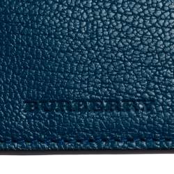 Burberry Blue/White Leather Card Holder 