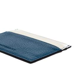 Burberry Blue/White Leather Card Holder 