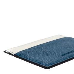 Burberry Blue/White Leather Card Holder 