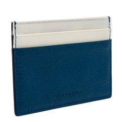 Burberry Blue/White Leather Card Holder 