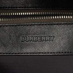 Burberry Green/Black Nylon And Leather Econyl Logo Print Backpack