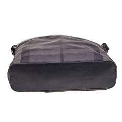 Burberry Black Smoke Check Nylon Messenger Bag