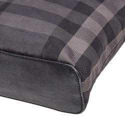 Burberry Black Smoke Check Nylon Messenger Bag
