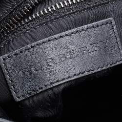 Burberry Black Smoke Check Nylon Messenger Bag
