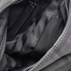 Burberry Black Smoke Check Nylon Messenger Bag
