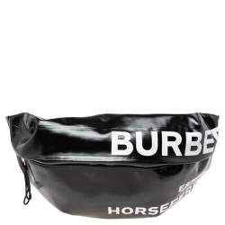 Burberry Black Large Horseferry Print Sonny Bum Bag Burberry