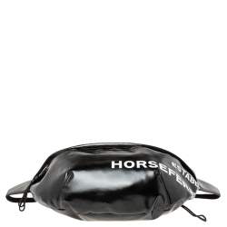 Buberry Black Coated Canvas XL Sonny Belt Sling Bag