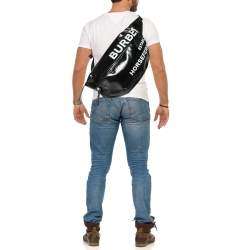 Buberry Black Coated Canvas XL Sonny Belt Sling Bag