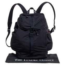 Burberry Black Nylon Drawstring Backpack