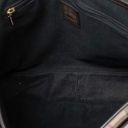 Pre Owned Burberry Beige/Brown Haymarket Coated Canvas and Leather Newton Messenger Bag