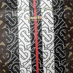 Burberry Brown TB Monogram Coated Canvas and Leather Thornton Messenger Bag