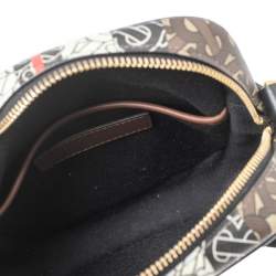 Burberry Brown TB Monogram Coated Canvas and Leather Thornton Messenger Bag