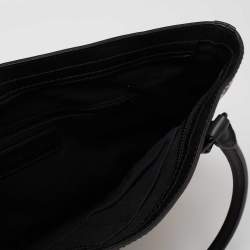 Burberry Beige/Black Haymarket Check Coated Canvas Vertical Tote
