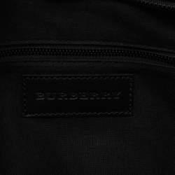 Burberry Beige/Black Haymarket Check Coated Canvas Vertical Tote