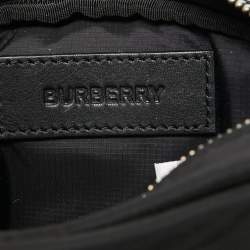 Burberry Black Logo Print Nylon Cannon Bum Bag