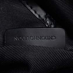 Pre Owned Burberry Black/Dark Brown Smoke Checked PVC And Leather Messenger Bag