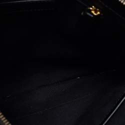 Pre Owned Burberry Black/Dark Brown Smoke Checked PVC And Leather Messenger Bag