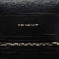 Burberry Black Leather Westport Square Backpack