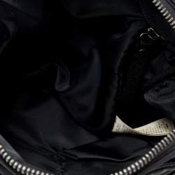 Pre Owned Burberry Black Smoke Check Nylon Messenger Bag