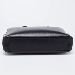 Pre Owned Burberry Black Leather Briefcase Bag