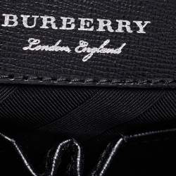 Pre Owned Burberry Black Leather Briefcase Bag