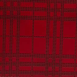 Pre Owned Burberry Red Perforated Leather Bill Bifold Wallet