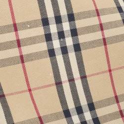 Burberry Beige/Black Nova Check Canvas and Leather Messenger Bag