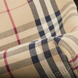 Burberry Beige/Black Nova Check Canvas and Leather Messenger Bag