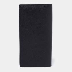 Burberry Black Leather Bifold Long Wallet