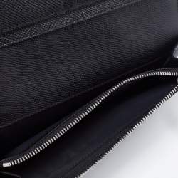 Burberry Black Leather Bifold Long Wallet