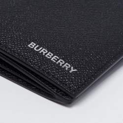 Burberry Black Leather Bifold Long Wallet