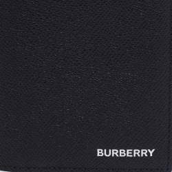 Burberry Black Leather Bifold Long Wallet