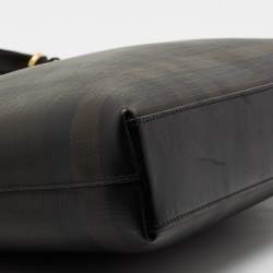 Burberry Brown/Black London Check Coated Canvas And Leather The Barrow Briefcase