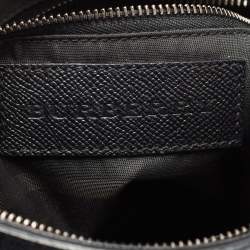 Pre Owned Burberry Black Leather Messenger Bag