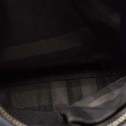 Pre Owned Burberry Black Leather Messenger Bag