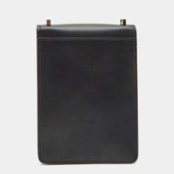 Pre Owned Burberry Black Leather Robin Crossbody Bag