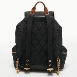 Burberry Black Nylon Rucksuck Backpack w/AMB Embroidered