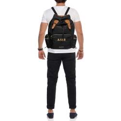 Burberry Black Nylon Rucksuck Backpack w/AMB Embroidered